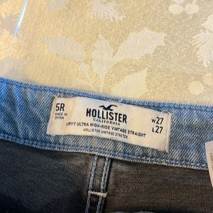 Hollister curvy ultra high rise vintage straight jeans 5R waist 27 length 27